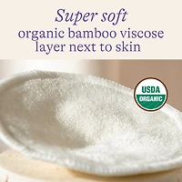 Coussinets d'allaitement lavables Lansinoh, fabriqués en viscose de bambou biologique, coussinets d'allaitement réutilisables avec sac de lavage, essentiels pour l'allaitement, 10 pièces.