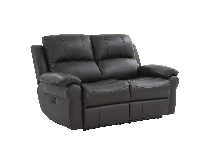 K-Living Danica high-grade Leather Power Recliner 3PCS Sofa Set in Brown with USB Outlet and Wireless Charger