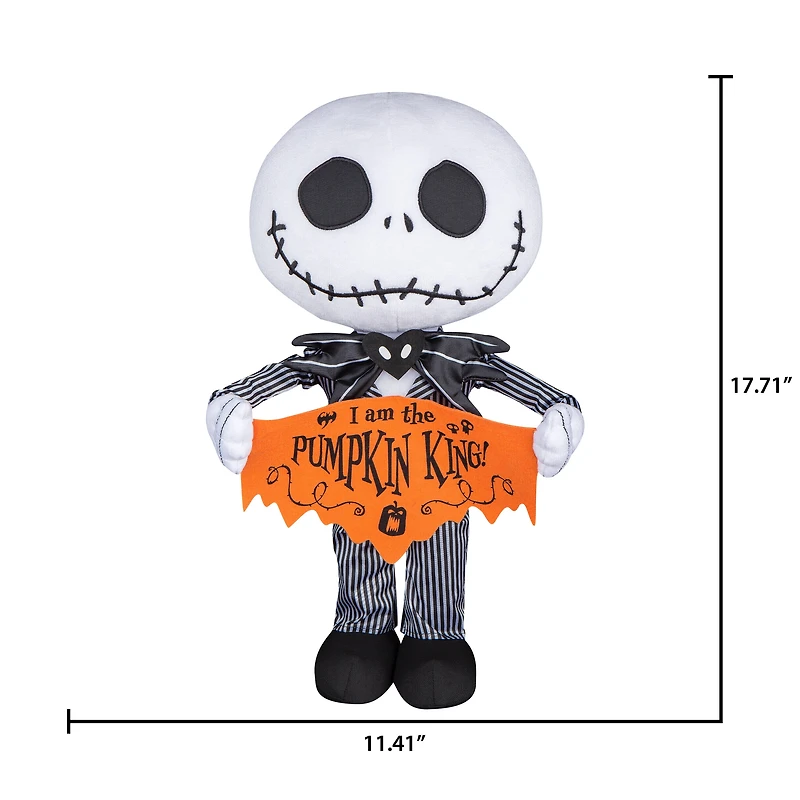 Halloween Greeter Big Head Jack w/ Pumpkin King Banner