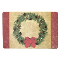 Eva Placemat (Couronne De Noël) (12 X 18) - Ensemble De 12