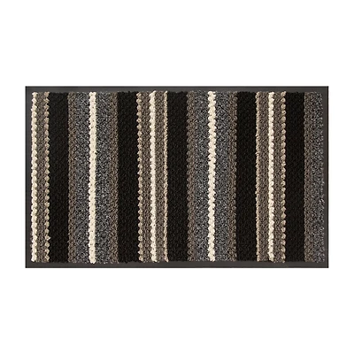 Tapis Discovery gris à endos de vinyle de 18 x 30 po