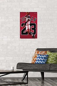 Michael Jordan - Jersey Wall Poster, 22.375" x 34" Framed