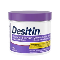 Crème contre l’érythème fessier pour bébés Desitin Force maximale, 40 % d’oxyde de zinc pour aider à traiter, à guérir et à prévenir l’érythème fessier, hypoallergénique, pâte sans phtalates ni p 454 g