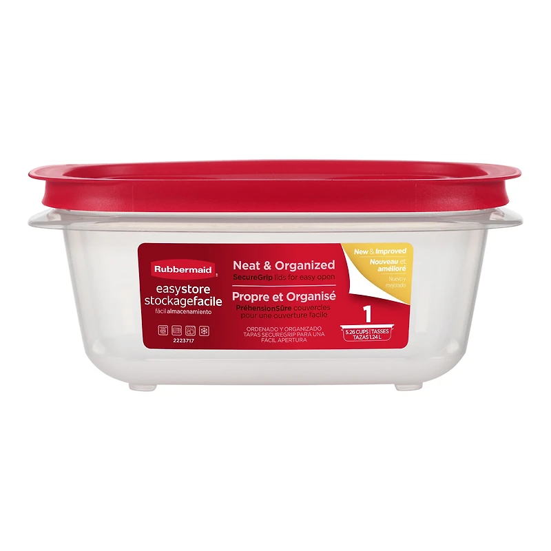 Contenant alimentaire rectangulaire Stockagefacile de 5,26 tasses de Rubbermaid avec couvercle