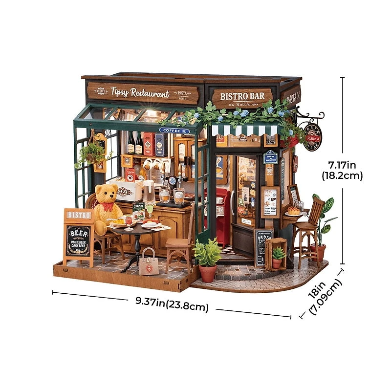 Rolife Tipsy Restaurant DIY Miniature House DG167