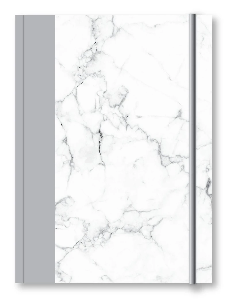 Markings by C.R. Gibson Journal en similicuir géant à imprimé arble blanc