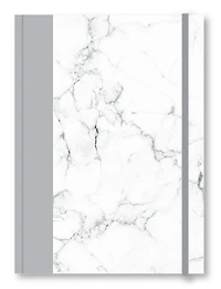 Markings by C.R. Gibson Journal en similicuir géant à imprimé arble blanc