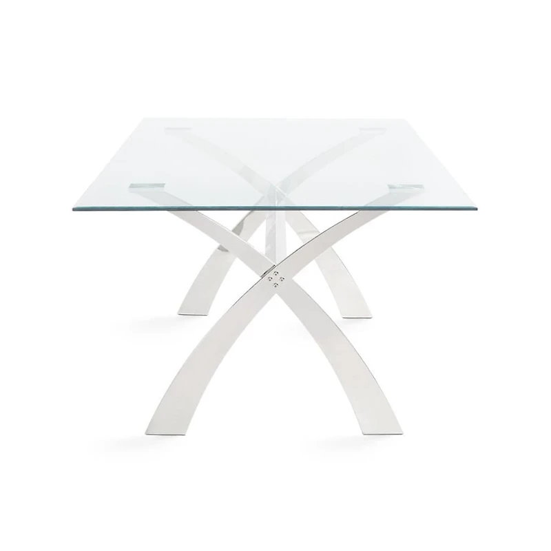 Home Gear Table à manger avec pieds doubles en "X"