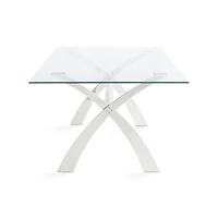 Home Gear Table à manger avec pieds doubles en "X"