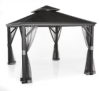 Abri de jardin en aluminium à toit rigide Hometrends, 3 m x 3,6 m