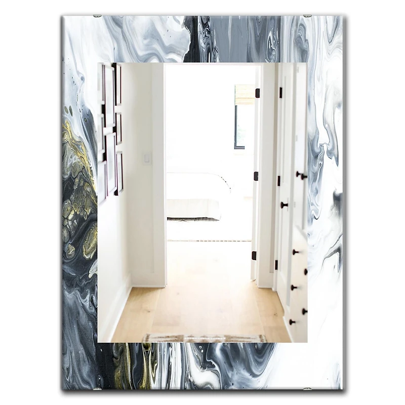 Designart 'Marbled Geode 13' Miroir Mid-Century - Miroir Mural - 28x40