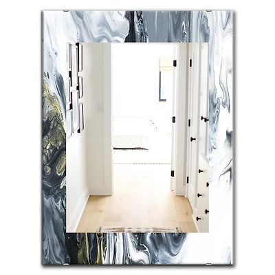 Designart 'Marbled Geode 13' Miroir Mid-Century - Miroir Mural - 28x40