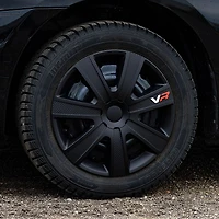 16 In VR Carbon Black Wheel Cover 4 pack