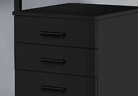 Monarch Specialties Classeur - 3 Tiroirs De Rangement / 2 Roulettes À Verrou - 24 "H - Noir