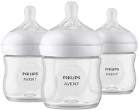 Biberon naturel Philips Avent avec tétine Natural Response, transparent, 4oz, 3pk, SCY900/03 Biberon naturel Avent 40z 3pk