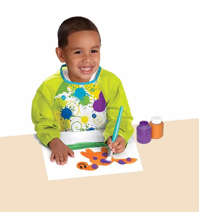 Crayola Creativity Smock, Wipes clean with a damp cloth