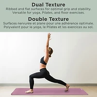 PurAthletics Extra Thick and Long NBR Mat - Dusty Rose