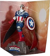McFarlane Toys - Marvel Captain America Figure de collection à l'échelle 1:10 avec scène