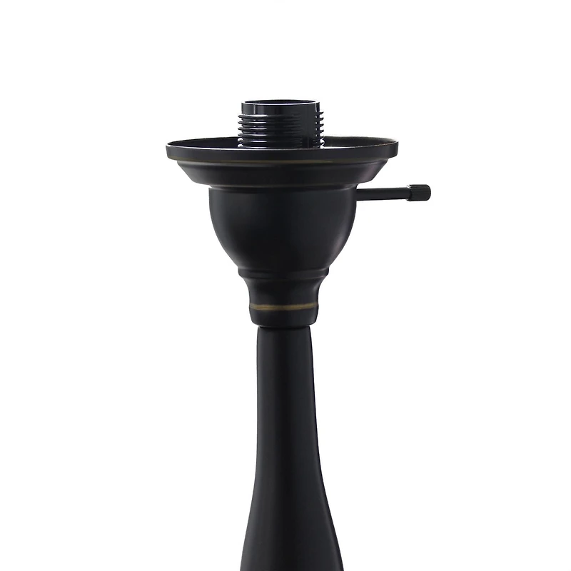 Lampadaire 2 Lumières Elegant Designs avec Abat-Jour en verre marbre ambre, Bronze et Ambre