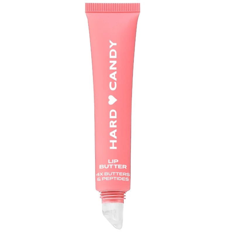 Hard Candy Lip Butter Glowy Balm, Pêche fouettée, teinte rose pêche transparente, brillance, hydratation