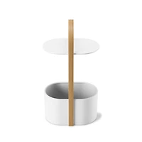Umbra BELLWOOD - Tablette range magazines et cables blanc et bois