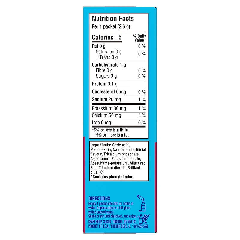 mio Fruit Punch Drink Mix, 2.6 g Packets, 10 ct Box, 10pk