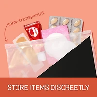 Ziploc Sacs réutilisables pour voyages, maquillage et accessoires, Idéals pour l'organisation à l'école ou à la maison, Collection chic, Grand format, Emballage de 5 Collection chic