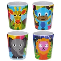 French Bull - Ensemble de 4 tasses pour enfants - Animaux de la jungle