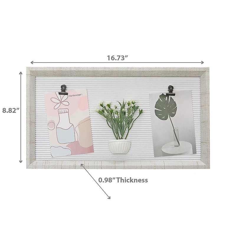 MDF Collage Clip Frame With Faux Plants 4X6