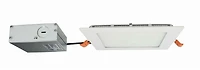 American Imaginations 48 Pieces Set Of 6-in. W Square Aluminum Semi-Recessed Pot Lights In White AI-29255