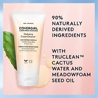 COVERGIRL Clean Fresh Skincare Hydrating Cream Cleanser™, Nettoyant avec eau de cactus et huile de graines de Meadowfoam, 100% Végétalien & Sans Cruauté Nettoyant hydratant