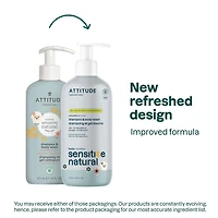 ATTITUDE baby oatmeal sensitive natural, Shampoing et Gel Douche, Sans Odeur, 473 mL