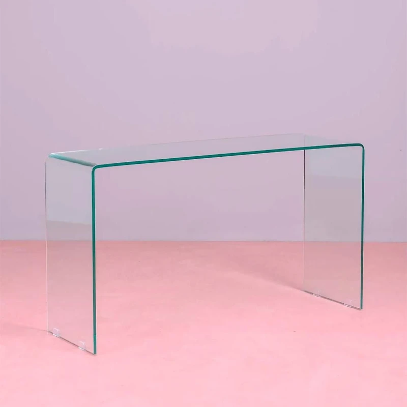 HEAVENLY COLLECTION WATERFALL GLASS MEDIUM CONSOLE TABLE