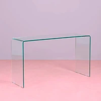 HEAVENLY COLLECTION WATERFALL GLASS MEDIUM CONSOLE TABLE