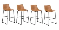 Plata Décor Landon Tabouret 30" en Tan - Ensemble 4