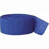Royal Blue Crepe Streamer, 81 ft
