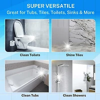 Bell + Howell Scrubtastic Express White Rechargeable Handheld Power Scrubber – Cordless Bathroom Cleaner