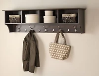 Prepac Manufactured Wood 60 in. Wide Hanging Entryway Shelf