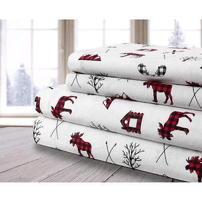 Safdie & Co. Premium Ultra Soft Bedding Printed Sheet Set 4PC King Wild & Free