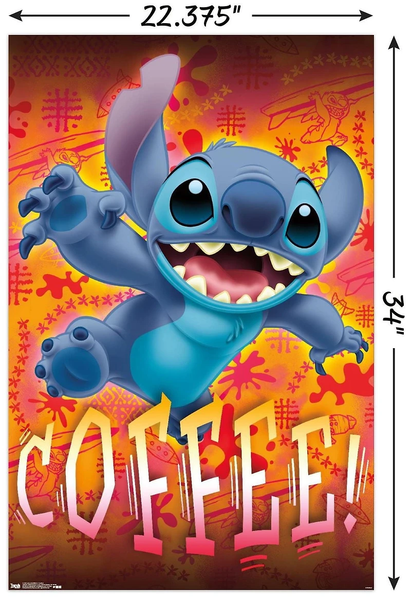 Disney Lilo and Stitch - Coffee Wall Poster