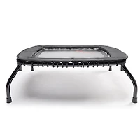 Sunny Health & Fitness Mini Trampoline de Fitness sans Ressort - Rebondisseur d'exercice intérieur/extérieur de Qualité Supérieure avec élastiques réglables pour des séances d'entraînement plus silenc