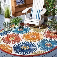 SAFAVIEH Cabana Aria Floral Outdoor Area Rug