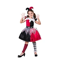 Child's Premium Red Harlequin Costume