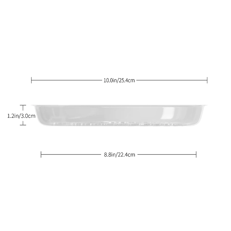 MAINSTAYS Lightweight 10 inch Clear Plant Saucer - Single Piece - Round Plastic Tray Good for Indoor Use