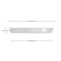MAINSTAYS Lightweight 10 inch Clear Plant Saucer - Single Piece - Round Plastic Tray Good for Indoor Use