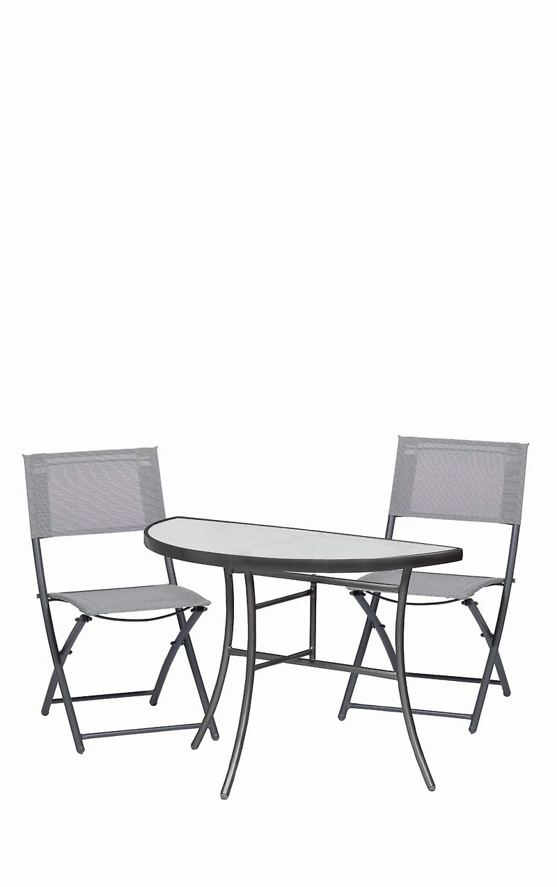 Sunmate Casual 3pc Bistro Set Mobilier à manger extérieur de style contemporain