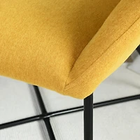 Homy Casa Accent Chair, Comfortable Upholstered Lounge Chair with Thick Padding Upholstery Iron Legs for Living Room & Bedroom, Beige