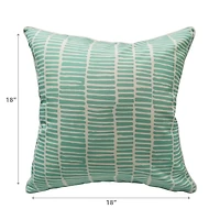 IH Casa Decor Cross Stripes Outdoor Waterproof Cushion Teal - Set of 2