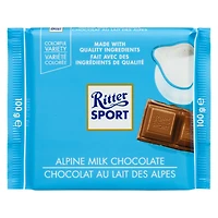 Ritter Sport 30 % Cocoa Alpine Milk Chocolate, 100 g, ALPINE CHOCOLATE