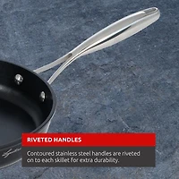 Poêle Lagostina Academy Clad antiadhésive de 26 cm, noire, Compatible avec l'induction